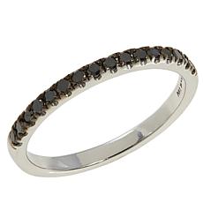 "As Is" Colleen Lopez Sterling Silvr 0.21ctw Colored Diamond Band Ring