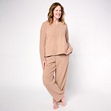 "As Is" Comfort Code 2-piece Marshmallow Knit Top & Pant Lounge Set
