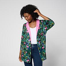 "As Is" Comfort Code Soft & Light Twin Print Cardigan