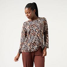 "As Is" Comfort Code Stretch Jersey Knot Front Tunic