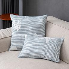 "As Is" Concierge Collection 2-Piece Jacquard Decorative Pillow Set