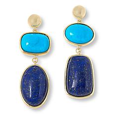 "As Is" Connie Craig Carroll Jewelry Lane Gemstone Drop Earrings