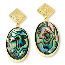 "As Is" Connie Craig Carroll Jewelry Maren Abalone Drop Earrings