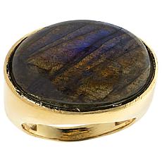 "As Is" Connie Craig Carroll Sloane Oval Gemstone Solitaire Ring