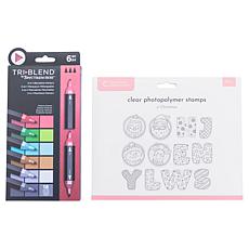 "As Is" Crafter's Companion "O" Christmas Stamp and Pen Set