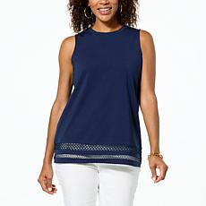 "As Is" DG2 by Diane Gilman From the Vault Crochet Insert Knit Tank