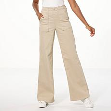 "As Is" DG2 by Diane Gilman New Classic Stretch Denim Pull-On Wide-...
