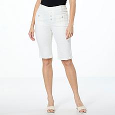 "As Is" DG2 by Diane Gilman New Classic Stretch Denim Pull-On Bermu...