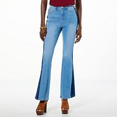 "As Is" DG2 by Diane Gilman Virtual Stretch Denim 2-Tone Side Panel...