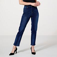 "As Is" DG2 by Diane Gilman Virtual Stretch Denim Straight Leg Crop...