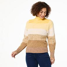 "As Is" DG2 Ombre Cable Knit Pullover Sweater
