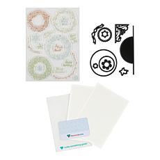 "As Is" Diamond Press Interactive Holiday Wreath Stamp and Die Kit