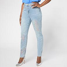 "As Is" Diane Gilman New Classic Stretch Sequin Embellished Skinny ...