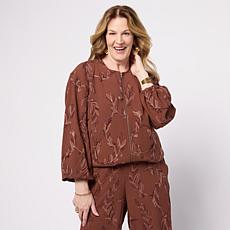 "As Is" G by Giuliana Back Label Woven Embroidered Jacket
