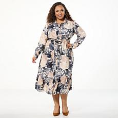 "As Is" G by Giuliana Belted Button Front Dress