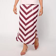 "As Is" G by Giuliana Black Label Knit Sequin Maxi Skirt