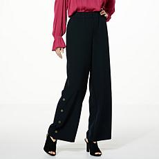 "As Is" G by Giuliana Black Label Stretch Twill Side Snap Pant