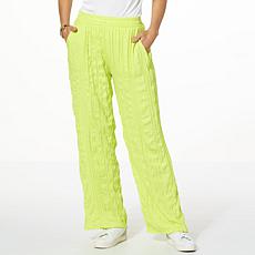 "As Is" G by Giuliana Crinkled Woven Pull-On Wide Leg Pant