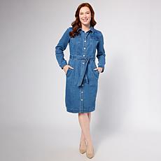 "As Is" G by Giuliana Denim Shirt Dress