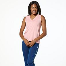 "As Is" G by Giuliana EcoLuxe Tank Top with Rhinestones