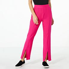 "As Is" G by Giuliana Front Slit Knit Twill Slim Trouser