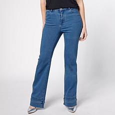 "As Is" G by Giuliana G-Soft Denim Flare-Leg Jean with Double Cuff