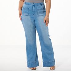 "As Is" G by Giuliana G-Soft Denim Wide-Leg Trouser