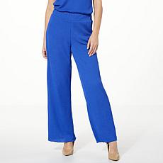 "As Is" G by Giuliana Jacquard Knit Pull-On Wide-Leg Palazzo Pant