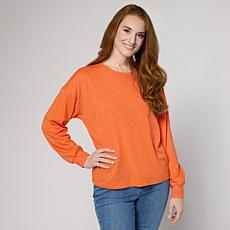 "As Is" G by Giuliana Knit Drop Shoulder Crew Neck Tee