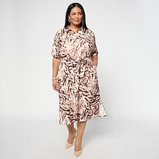 "As Is" G by Giuliana Printed Woven Shirt Dress
