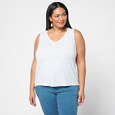 "As Is" G by Giuliana Ribbed Knit V-Neck Tank