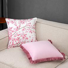"As Is" G By Giuliana Set of 2 Cherry Blossom Decorative Pillows