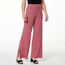 "As Is" G by Giuliana Space-Dyed Hacci Knit Wide-Leg Pant