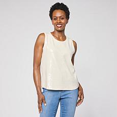 "As Is" G by Giuliana Sweater Sequin Tank