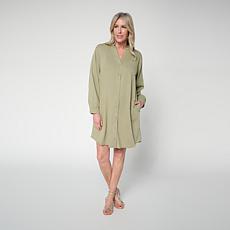 "As Is" G by Giuliana Tencel Button-Front Dress