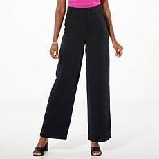 "As Is" G by Giuliana Woven Crepe Wide-Leg Cargo Pant