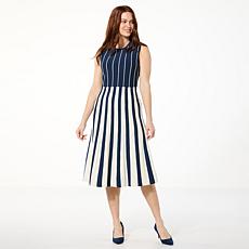 "As Is" GREY by Jhoan Sebastian Grey Pleated Sunburst Sweater Dress