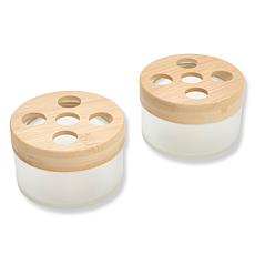 "As Is" Happy Place Glass Jars for AIr Freshening Gel - 2-pack