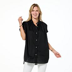 "As Is" HUE Button-Front Tunic
