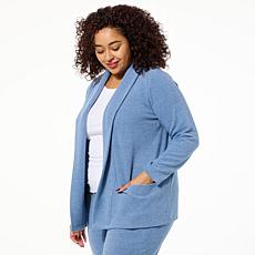 "As Is" HUE Ribbed Sweater Knit Cardigan