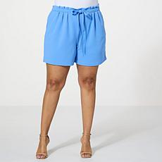 "As Is" IMAN Global Chic Crepe Knit Short