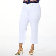 "As Is" IMAN Global Chic Perfect Fit 360 Cuffed Straight-Leg Jean