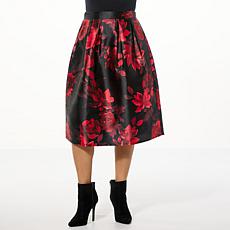 "As Is" IMAN Global Chic Printed Woven Ballroom Skirt