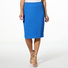 "As Is" Jaclyn Smith Pucker Knit Pull-On Pencil Skirt