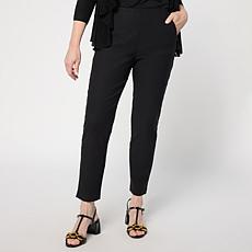 "As Is" Jaclyn Smith Stretch Tech Pull-On Pant with Zipper Pockets