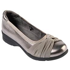 "As Is" Jambu Tara Metallic Leather Ballet Flat