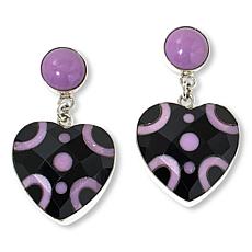"As Is" Jay King Black Chalcedony and Purple Phosphosiderite Heart ...
