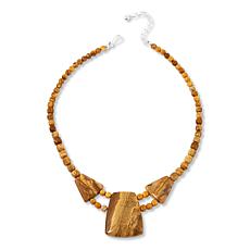 "As Is" Jay King Brazilian Para River Chalcedony-in-Quartz Necklace