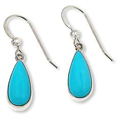 "As Is" Jay King Gallery Cllection Campitos Trquoise Pear Drp Earrings