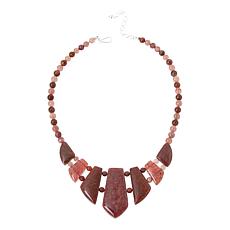 "As Is" Jay King Sterling Silver Strawberry Quartzite 18" Necklace